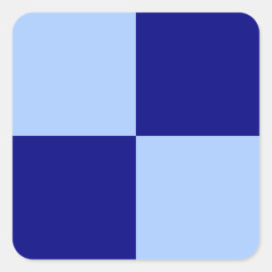 Light Blue and Dark Blue Rectangles Square Sticker