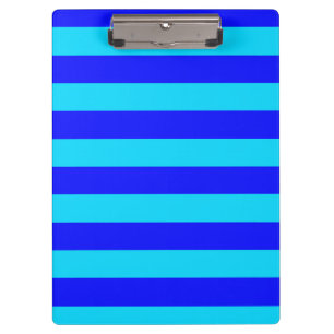 Light Blue and Dark Blue Stripes Design Clipboard