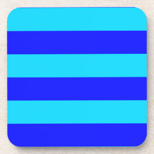 Light Blue and Dark Blue Stripes Design  Coaster