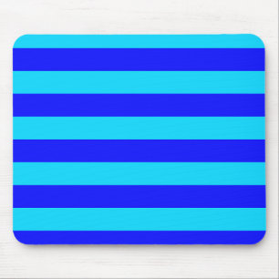 Light Blue and Dark Blue Stripes Design  Mouse Mat