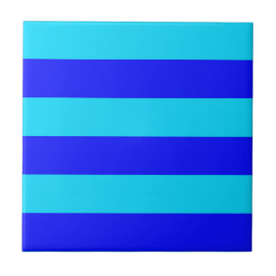 Light Blue and Dark Blue Stripes Design Tile