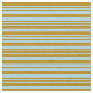 Light Blue and Dark Goldenrod Coloured Lines Fabric