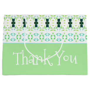 Light Blue and Green Large Gift Bag