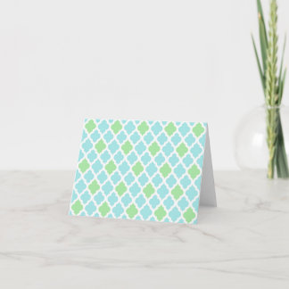 Light Blue and Green Note Card