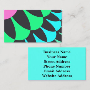 Light Blue and Green Scales Business Card