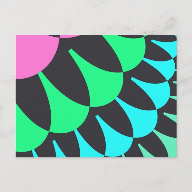 Light Blue and Green Scales Postcard (Front)
