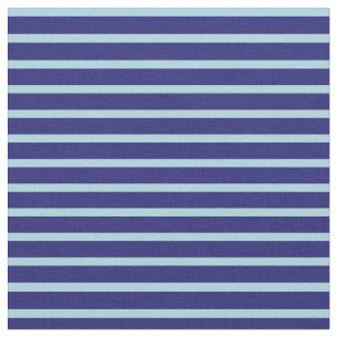 Light Blue and Midnight Blue Lined Pattern Fabric