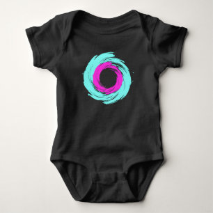 Light Blue and Pink Vortex Baby Bodysuit
