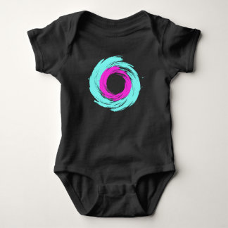 Light Blue and Pink Vortex Baby Bodysuit