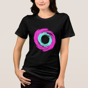 Light Blue and Pink Vortex Tri-Blend Shirt