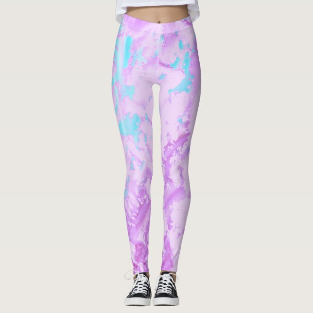 Light Blue and Purple Leggings (Front)