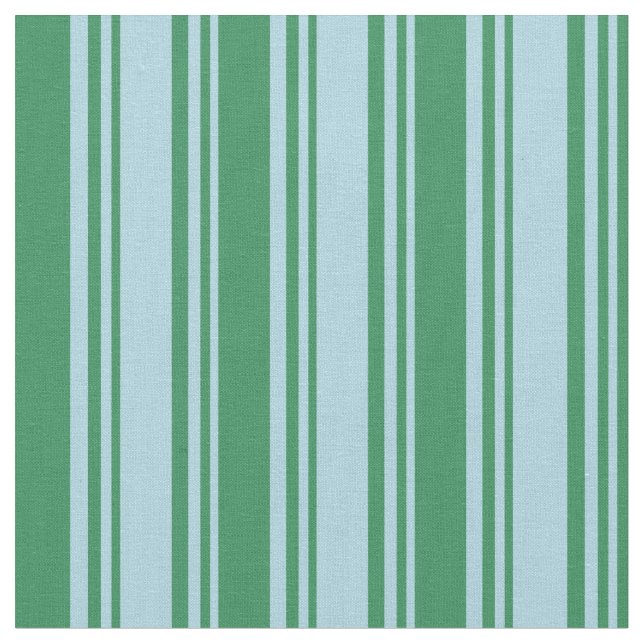 Light Blue and Sea Green Pattern of Stripes Fabric (Close Up)