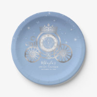 Light Blue and Silver Cinderella Princess Birthday