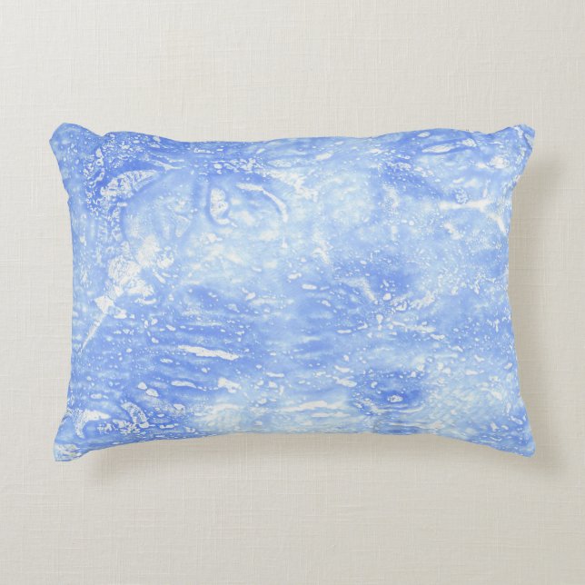 Light Blue and White Abstract Pillows (Front)