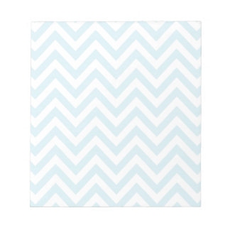 Light Blue and White Chevron Stripe Pattern Notepad