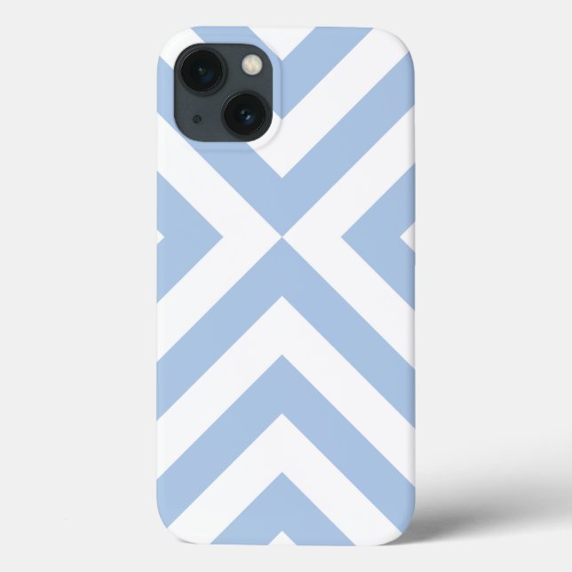Light Blue and White Chevrons Battery Case (Back)