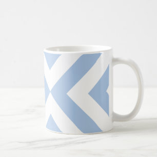 Light Blue and White Chevrons Coffee Mug