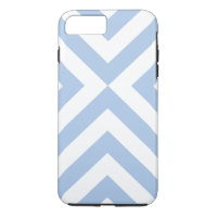 Light Blue and White Chevrons iPhone 8/7 Plus Case