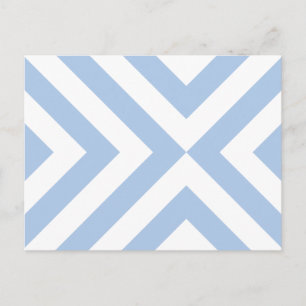 Light Blue and White Chevrons Postcard