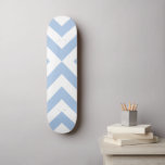 Light Blue and White Chevrons Skateboard<br><div class="desc">Alternating light blue and white chevrons converge in this bold,  original geometric design. 

 Digitally created image. 
 Copyright © Claire E. Skinner. All rights reserved.</div>