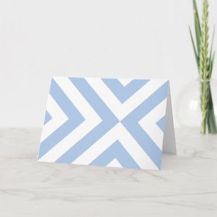 Light Blue and White Chevrons Thank You Card