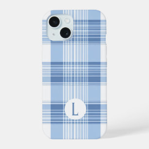 Light Blue and White Classic Plaid Phone Case