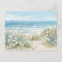 light blue and white coastal landscape