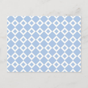 Light Blue and White Diamond Pattern Postcard