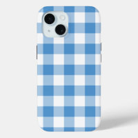 Light Blue and White Gingham Pattern