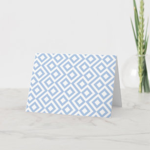 Light Blue and White Meander Card