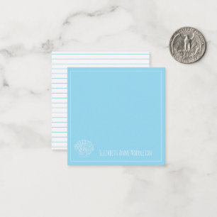 Light Blue and White Seashell Personalised Card