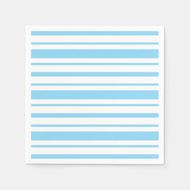 Light Blue and White Stripe Napkin (Front)