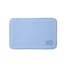 Light Blue and White Striped Custom Initials
