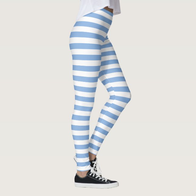 Light Blue and White striped leggings (Right)