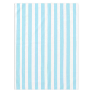 Light Blue and White Stripes Pattern Tablecloth