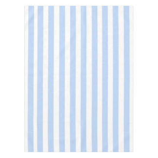 Light Blue and White Stripes Pattern Tablecloth
