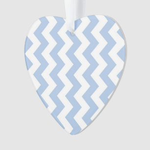 Light Blue and White Zigzag Ornament