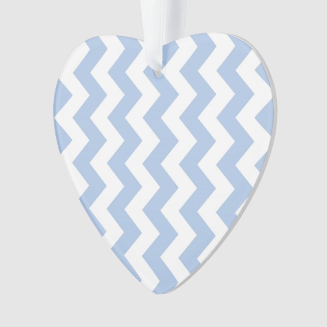 Light Blue and White Zigzag Ornament (Front)