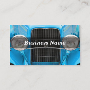 Light Blue Antique Car Business Card