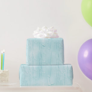 Light Blue Aqua Frosting Birthday Wrapping Paper