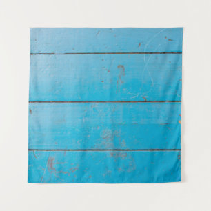 Light blue aquamarine fresh vintage wood dusty flo tapestry