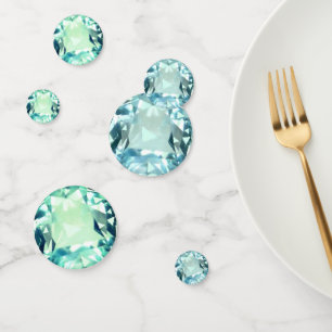 Light Blue Aquamarine Gemstone Birthday Confetti