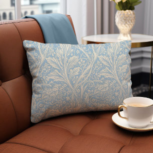 Light Blue Arcadia William Morris Hawthorn Lumbar Cushion