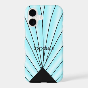 Light Blue Art Deco Fan Design