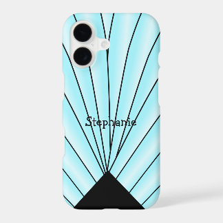 Light Blue Art Deco Fan Design