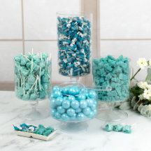 Light Blue Assorted Candy Mini-Buffet