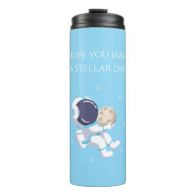 Light Blue Astronaut - Thermal Tumbler