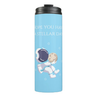 Light Blue Astronaut - Thermal Tumbler