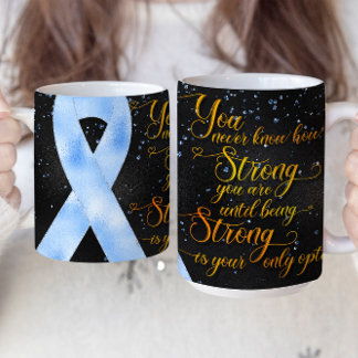Light Blue Awareness Ribbon Mug Design