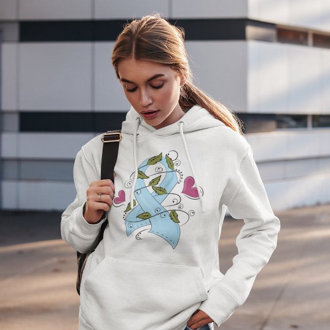 Light Blue Awareness Ribbon Support and Hope Hoodie (Creator Uploaded)